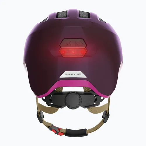 Kask rowerowy dziecięcy ABUS Smiley 3.0 ACE LED royal purple