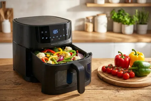 Air Fryer Frytkownica beztłuszczowa GÖTZE & JENSEN AF610K 6l 8 automatycznych programów