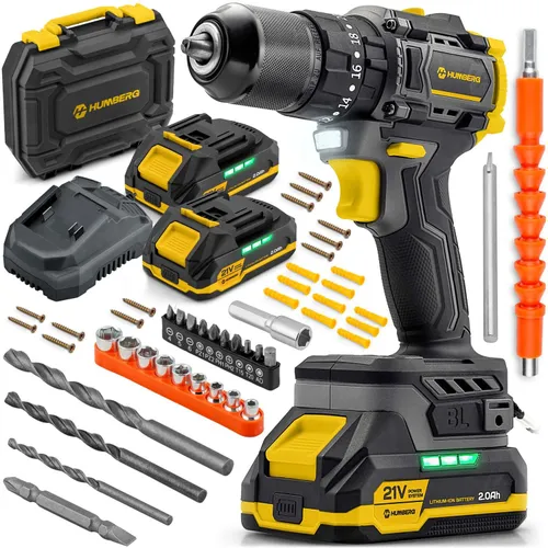 Wiertarko-wkrętarka Humberg HM-432 akumulatorowa 21V2 udar +2x bateria mega mocna