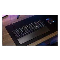 Klawiatura gamingowa Corsair K70 Core Corsair MLX Red przewodowa mechaniczna podświetlana czarna z podpórką