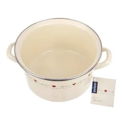 Garnek emaliowany kremowy TONCA 4 l