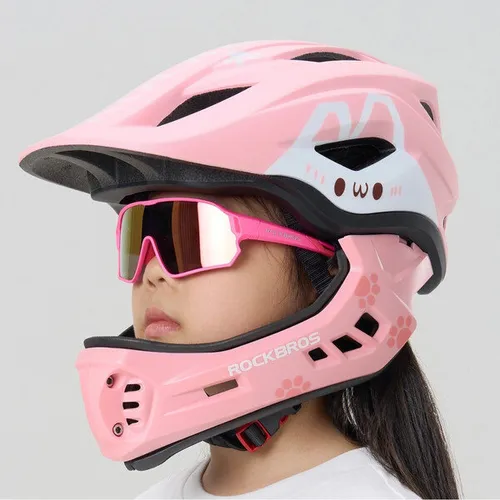 Kask rowerowy dziecięcy fullface szczękowy 2w1 odpinana szczęka rozmiar "M"