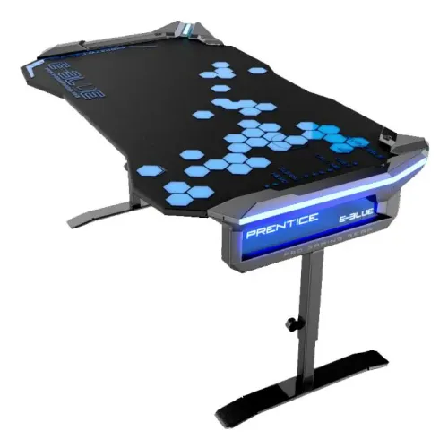 Biurko E-BLUE EGT004BK 135cm Regulacja wysokości Czarno-niebieski