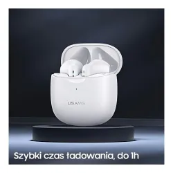 Słuchawki bezprzewodowe USAMS IA Series TWS Douszne Bluetooth 5.0 Bały