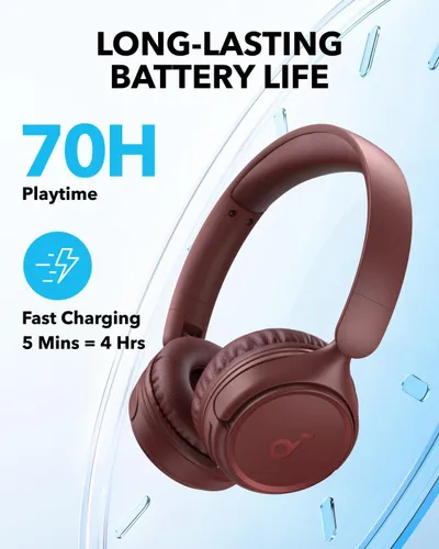 Беспроводные наушники Soundcore H30i Over-Ear Bluetooth 5.3 Red