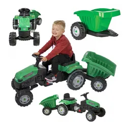 Woopie Traktor na Pedały Farmer GoTrac MAXI z Przyczepą Ciche Koła