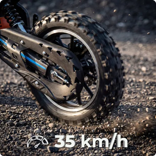Cross spalinowy dla dzieci 49CC motocykl na akumulator e-start LED 35km/h