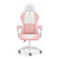 Fotel gamingowy HELL'S CHAIR Rainbow 2.0 Różowo-Biały