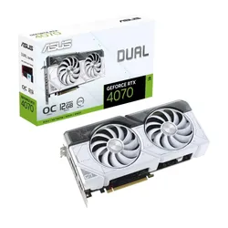 Karta graficzna ASUS Dual GeForce RTX 4070 White OC Edition 12GB GDDR6X 192bit DLSS