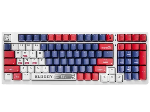 Klawiatura gamingowa A4Tech Bloody S98 Sports BLMS Red Plus przewodowa mechaniczna podświetlana wielokolorowa