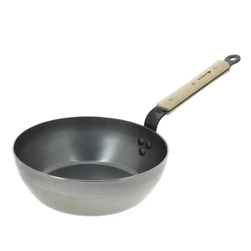 DE BUYER Mineral B Bois 24 cm - patelnia / wok ze stali węglowej