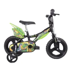 Rower dziecięcy DINO BIKES Dinozaury 12 cali dla chłopca Czarny