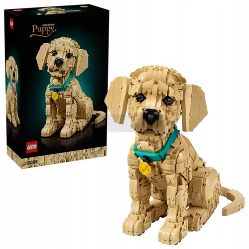 LEGO ICONS 11384 SZCZENIAK GOLDEN RETRIEVER, zestaw klocków WIELKANOC