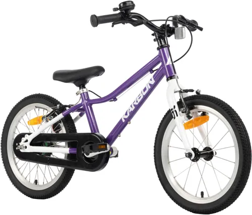 Rower dziecięcy KARBON Superlight Automatic 16 cali dla chłopca Fioletowy