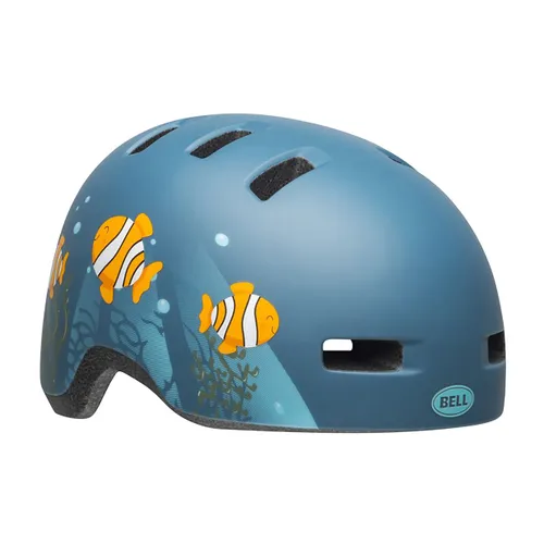 Kask rowerowy dziecięcy Bell Lil Ripper Jr clown fish matte gray/blue