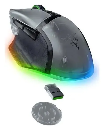 Myszka gamingowa Razer Basilisk V3 (35K) bezprzewodowa 35000 dpi optyczna przezroczysta