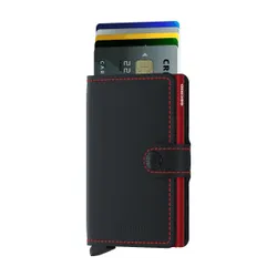 Portfelik RFID Miniwallet Secrid Matte - black/red