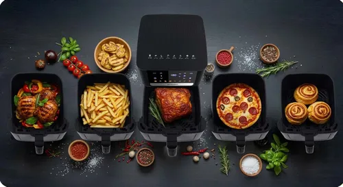 Air Fryer Frytkownica beztłuszczowa BERDSEN BD-655 6.5l 8 automatycznych programów