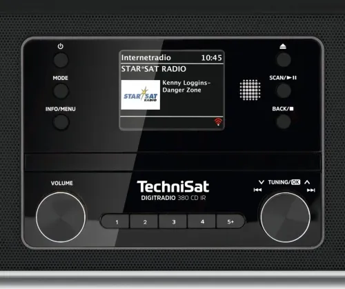 Radioodbiornik TechniSat DigitRadio 380 CD IR Radio FM DAB+ Internetowe Bluetooth Czarny