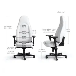 Fotel Noblechairs ICON White Edition Gamingowy do 150kg Skóra ECO High Tech Biały