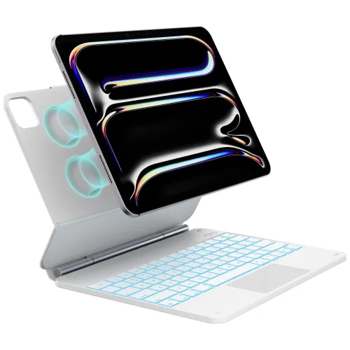 Etui na iPad Pro 13 cali TYPECASE Edge Biały Klawiatura