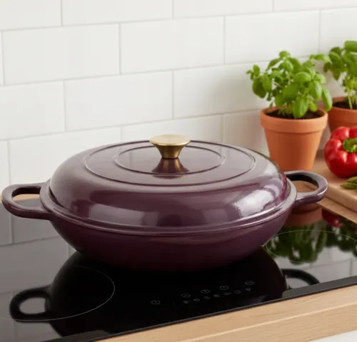 Garnek żeliwny HAGE DN30 3L Bakłażanowy