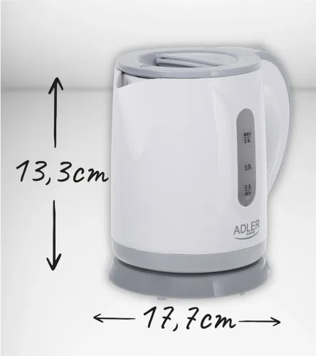 ADLER AD 1371 0,8 l - czajnik elektryczny bezprzewodowy