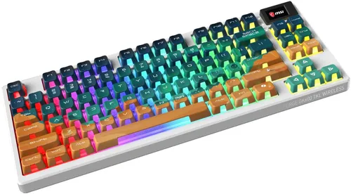 Klawiatura gamingowa MSI Forge GK600 TKL Wireless Mars US bezprzewodowa mechaniczna podświetlana