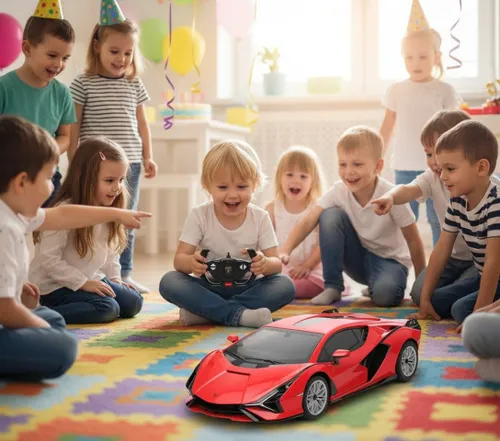 Duży samochód zdalnie sterowany COIL RC Lamborghini SIAN otwierane drzwi światła czerwony