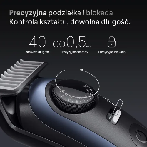 Trymer Braun BT7540 4 nasadki 120min