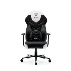 Fotel Diablo Chairs X-Gamer 2.0 Normal Size Gamingowy do 150kg Skóra ECO Tkanina Snow white