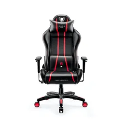 Fotel Diablo Chairs X-One 2.0 Normal Size Gamingowy do 160kg Skóra ECO Tkanina Czarno-czerwony