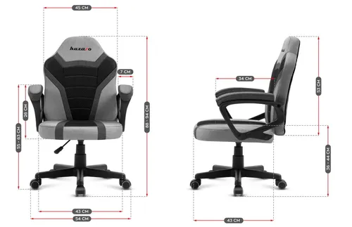 Fotel HUZARO Ranger 1.0 Mesh Szary