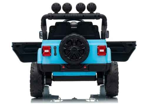 Auto Na Akumulator Jeep Rubicon 2X200W 24V Eva Skóra LED Pilot Radio MP3