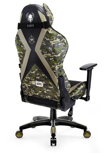 Fotel Diablo Chairs X-Horn 2.0 Normal Size Legion Gamingowy do 160kg Skóra ECO Czarno-zielony