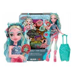 LALKA MONSTER HIGH STRASZYSEKRETY S7 Lagoona Blue wakacje zestaw z walizką