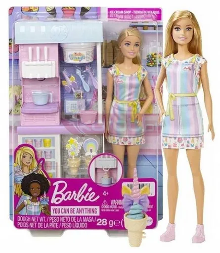Lalka Barbie lodziarnia HCN46