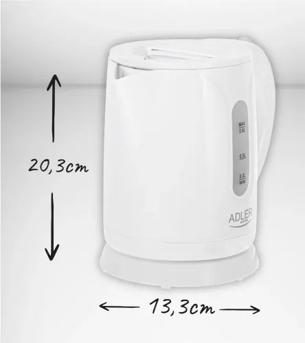 ADLER AD 1371 0,8 l - czajnik elektryczny bezprzewodowy