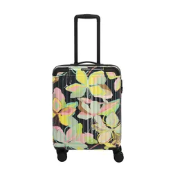 Walizka kabinowa Travelite Cruise Trolley S Print - yellow orchid