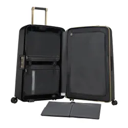 Mare XL Samsonite s ' cure DLX valiza - negru / aur delicios