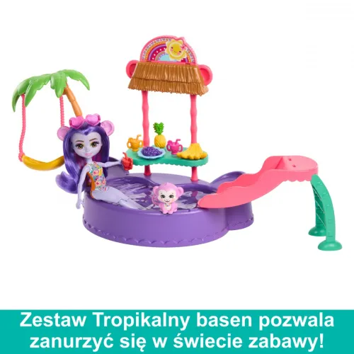 Mattel Enchantimals Набор "Тропический бассейн" + кукла-обезьянка