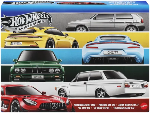 Zestaw pojazdów Hot Wheels Silver Series Euro Style JLB25 (6 szt.)