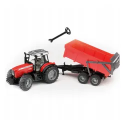 Bruder Traktor Massey Ferguson 7480 z przyczepą wywrotką