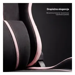 Fotel Diablo Chairs X-One 2.0 Small Akira Pink Gamingowy do 90kg Tkanina Czarno-Różowy