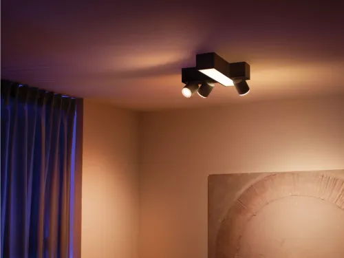 Oświetlenie punktowe Philips Hue White and Color Ambiance Centris 3 Cross Czarny