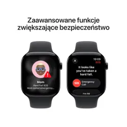 Apple Watch 11 GPS + Cellular 46mm koperta z aluminium (onyks) + pasek sportowy rozmiar M/L (czarny)