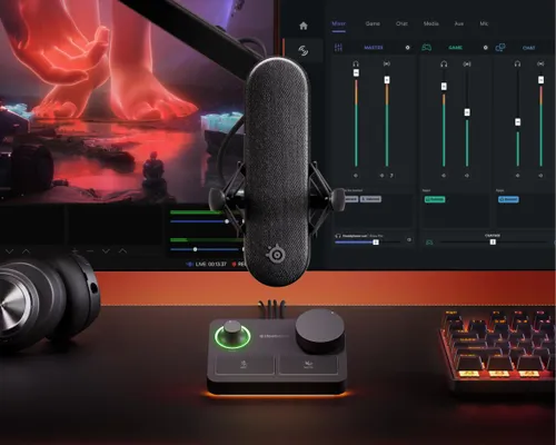 Микрофон SteelSeries Alias Pro + Stream Mixer