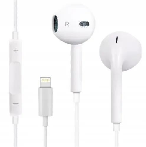 Słuchawki przewodowe Apple EarPods ze złączem Lightning Douszne Mikrofon Biały