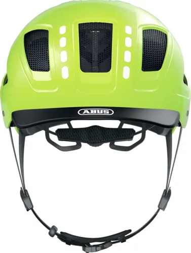 Kask rowerowy ABUS Hyban 2.0 LED Signal Żółty Miejski (rozmiar XL)