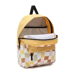 Okul için Vans Girls Realm Çocuk Sırt Çantası-checkerboard ochre